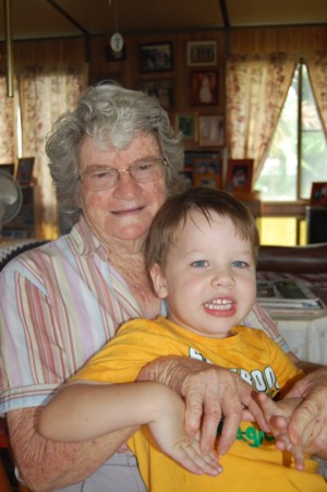 Noah and Great-Grandma Heidke