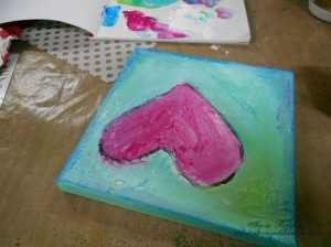 I Love U Canvas by Alicia Redshaw