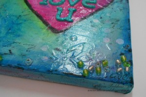 I Love U Canvas by Alicia Redshaw