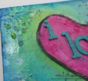 I Love U Canvas by Alicia Redshaw