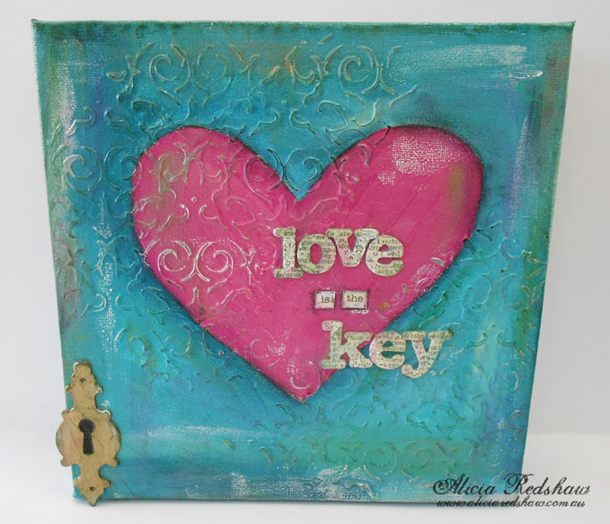 Love is the Key Canvas by Alicia Redshaw