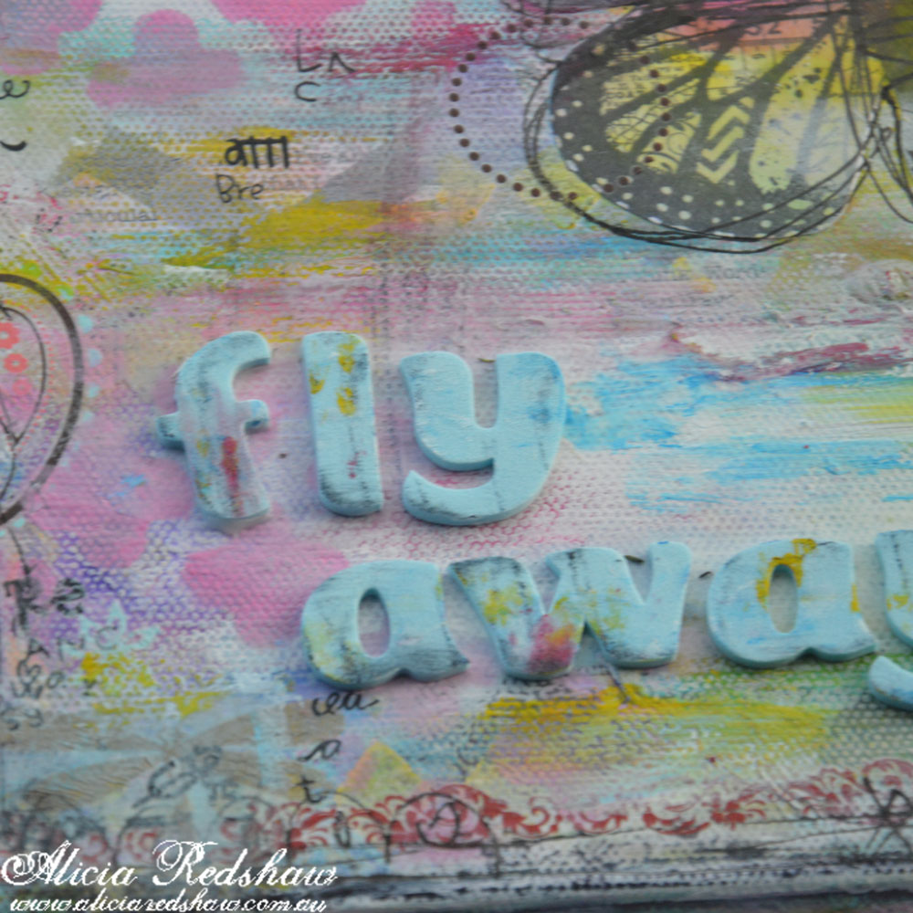 Mixed Media Butterfly Canvas Class with Alicia Redshaw